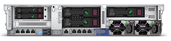 Máy chủ HPE ProLiant DL380 Gen10 nhìn từ mặt bên